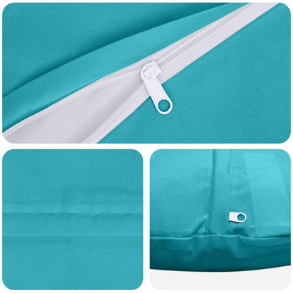 vidaXL Throw Pillow 2 pcs HEERLEN Turquoise Dia. 60 cm Polyester