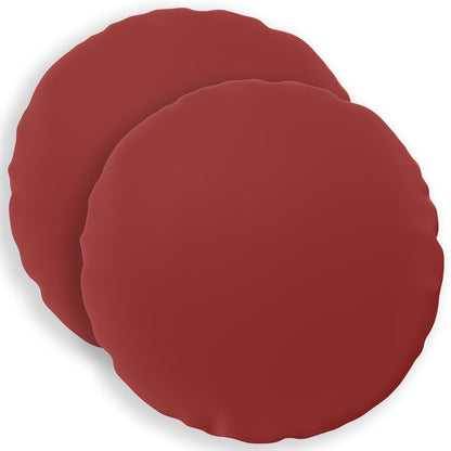vidaXL Throw Pillow 2 pcs HEERLEN Wine Red Dia. 60 cm Polyester