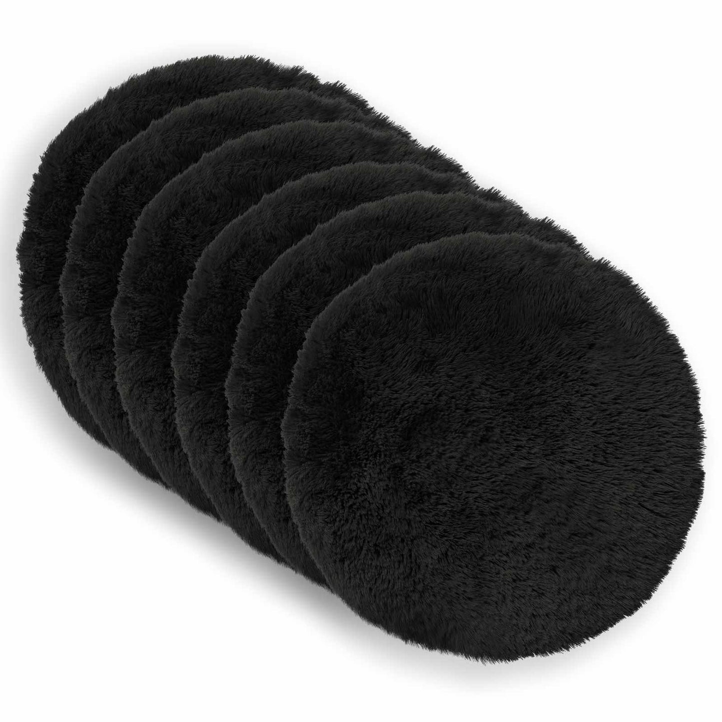 vidaXL Cushion with Pillow HEERLEN 2 pcs Black PV Fleece