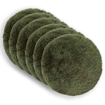 vidaXL Cushion with Pillow HEERLEN 6 pcs Green PV Fleece