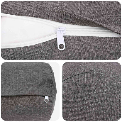 vidaXL Cushion with Pillow HEERLEN 2 pcs Light Grey Fabric