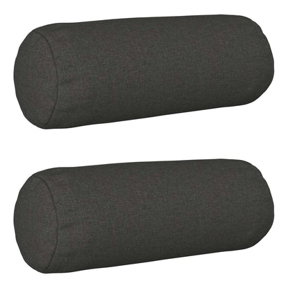 vidaXL Cushion with Pillow HEERLEN 2 pcs Dark Grey Fabric