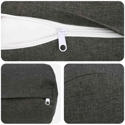 vidaXL Cushion with Pillow HEERLEN 6 pcs Dark Grey Fabric