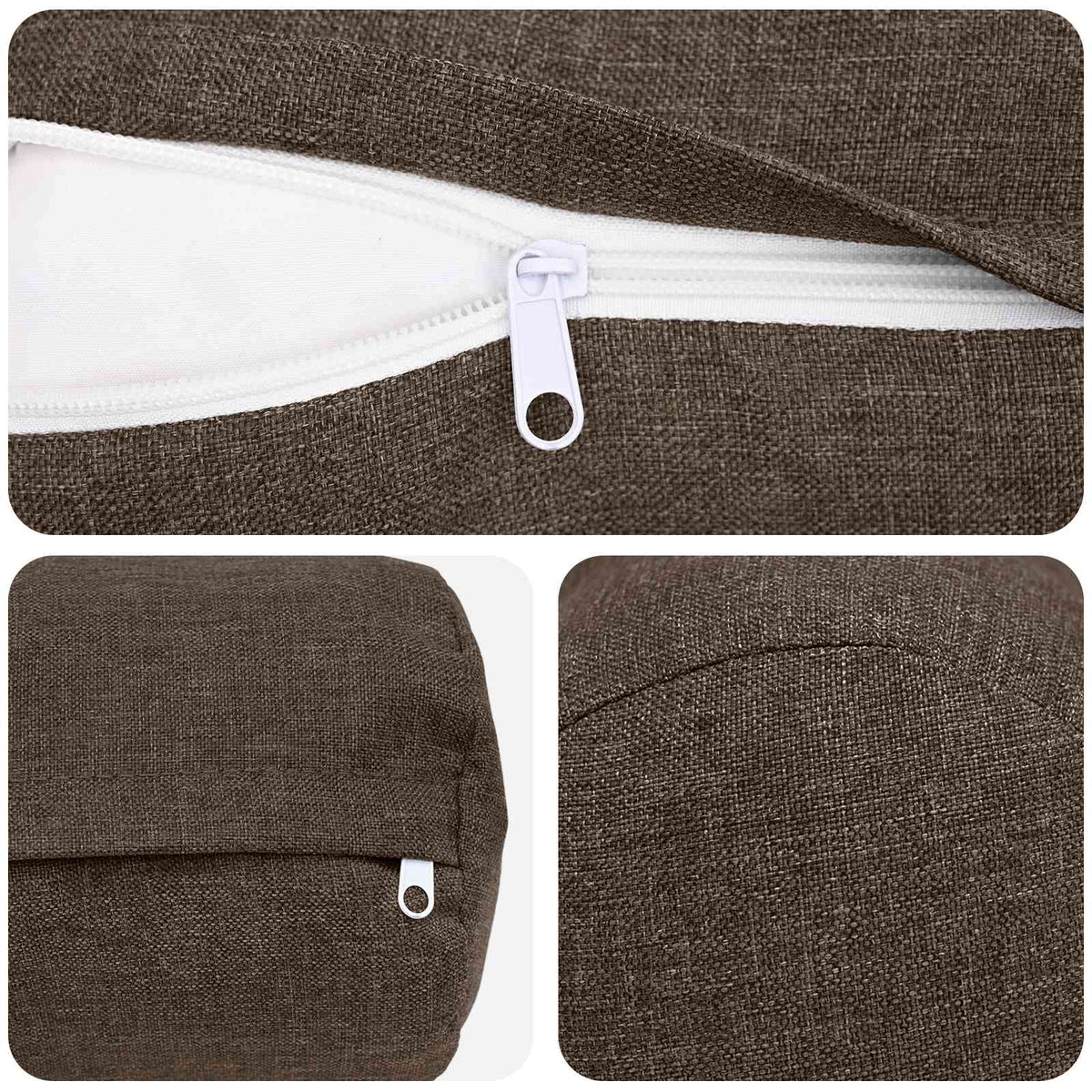 vidaXL Cushion with Pillow HEERLEN 2 pcs Taupe Fabric