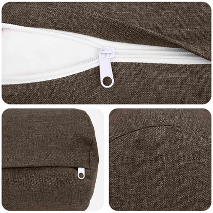 vidaXL Cushion with Pillow HEERLEN 2 pcs Taupe Fabric