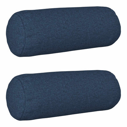 vidaXL Cushion with Pillow HEERLEN 2 pcs Blue Fabric