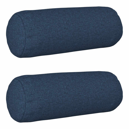 vidaXL Cushion with Pillow HEERLEN 2 pcs Blue Fabric