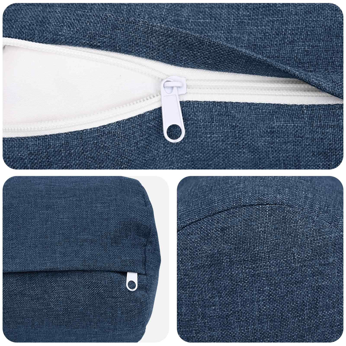 vidaXL Cushion with Pillow HEERLEN 6 pcs Blue Fabric