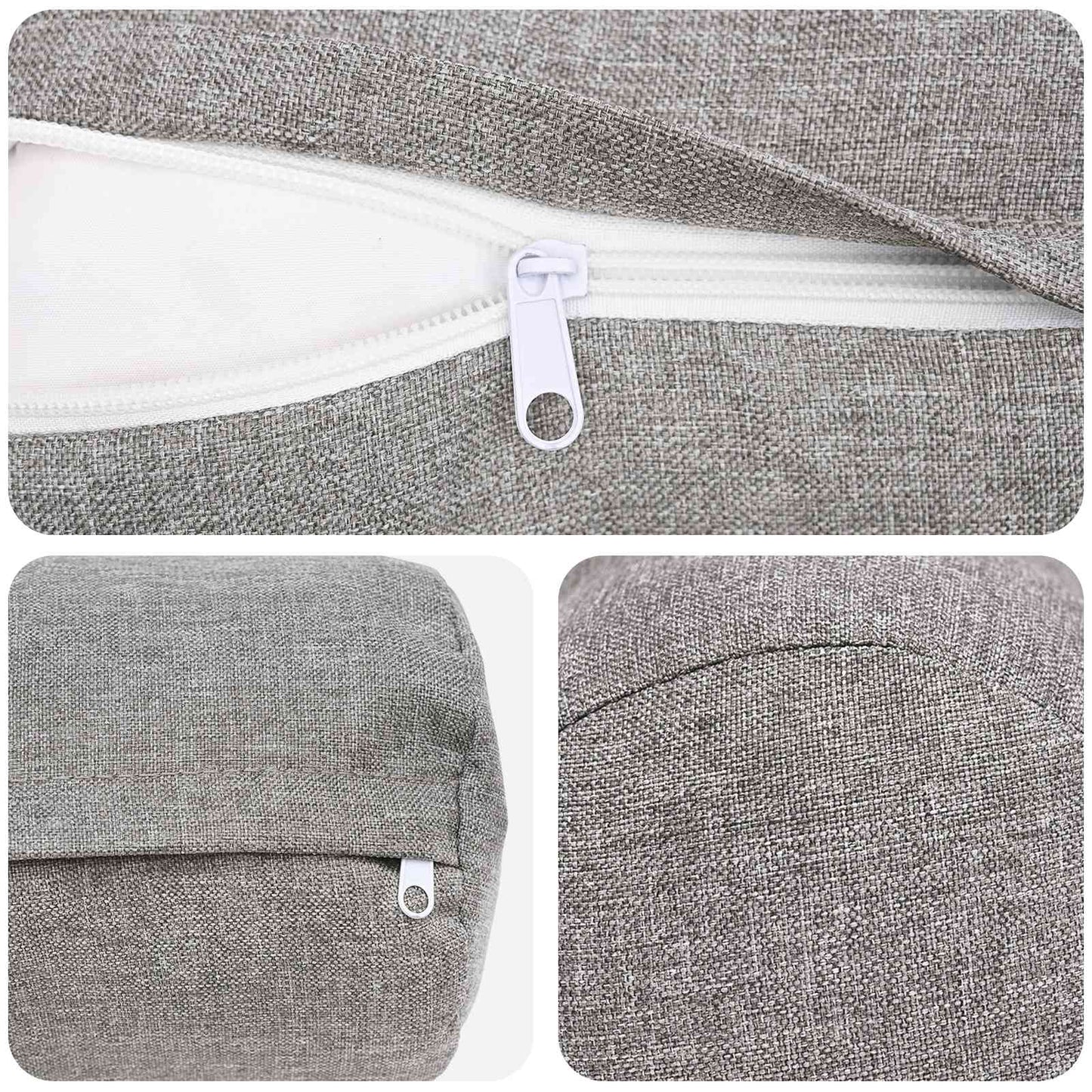 vidaXL Cushion with Pillow HEERLEN 2 pcs Cloud Grey Fabric
