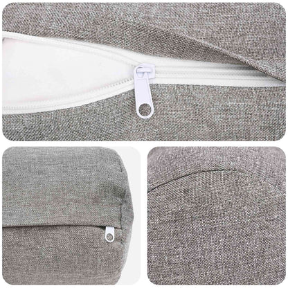 vidaXL Cushion with Pillow HEERLEN 2 pcs Cloud Grey Fabric