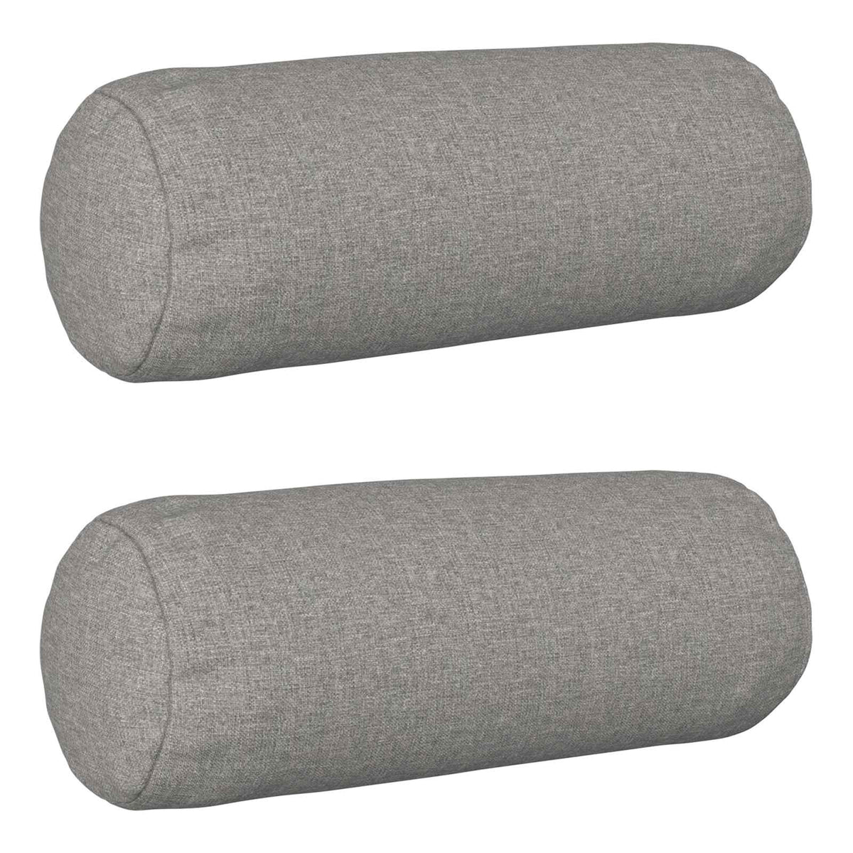 vidaXL Throw Pillow 2 pcs HEERLEN Cloud Grey Dia. 15 x 40 cm Fabric