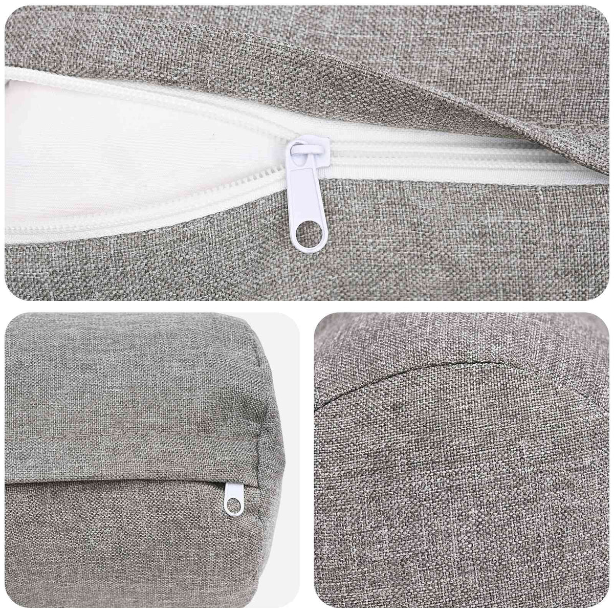 vidaXL Cushion with Pillow HEERLEN 6 pcs Cloud Grey Fabric
