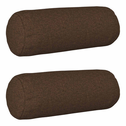 vidaXL Cushion with Pillow HEERLEN 2 pcs Brown Fabric