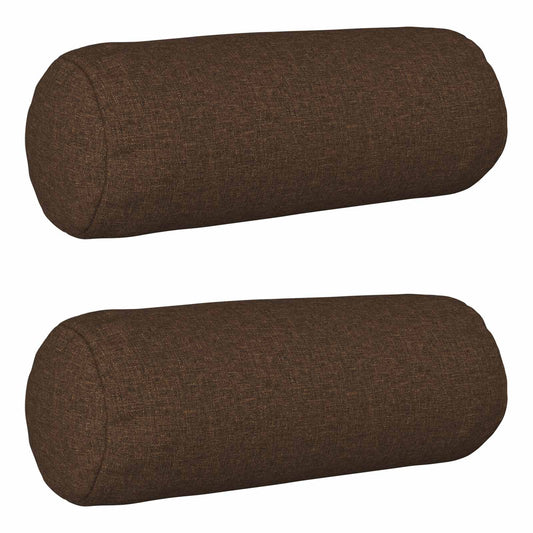 vidaXL Cushion with Pillow HEERLEN 2 pcs Brown Fabric