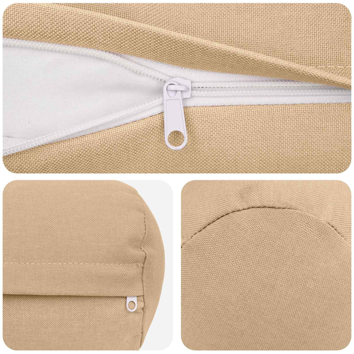 vidaXL Cushion with Pillow HEERLEN 6 pcs Cream Fabric