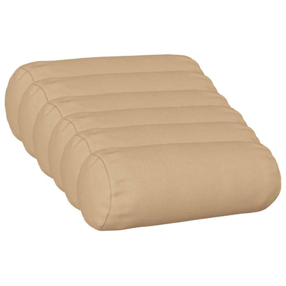 vidaXL Cushion with Pillow HEERLEN 6 pcs Cream Fabric