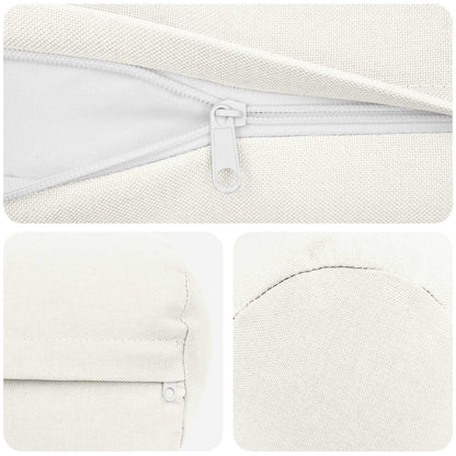vidaXL Cushion with Pillow HEERLEN 6 pcs White Fabric