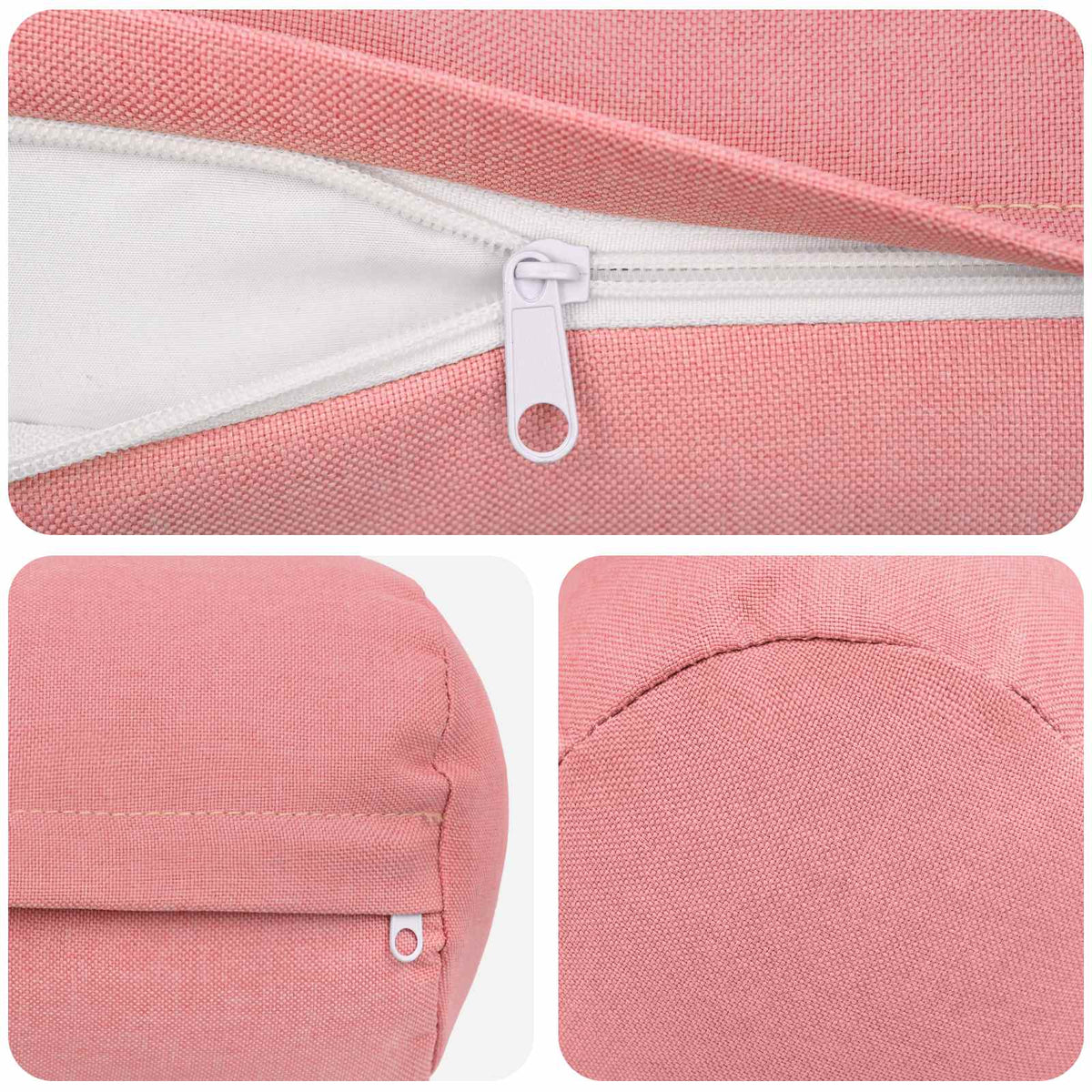 vidaXL Cushion with Pillow HEERLEN 6 pcs Pink Fabric