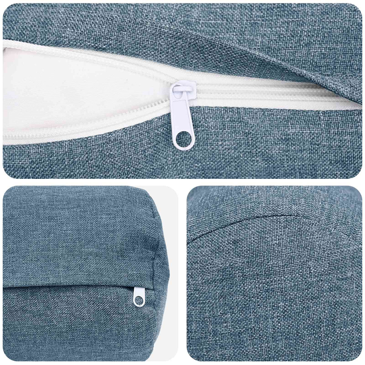 vidaXL Cushion with Pillow HEERLEN 2 pcs Jeans Blue Fabric