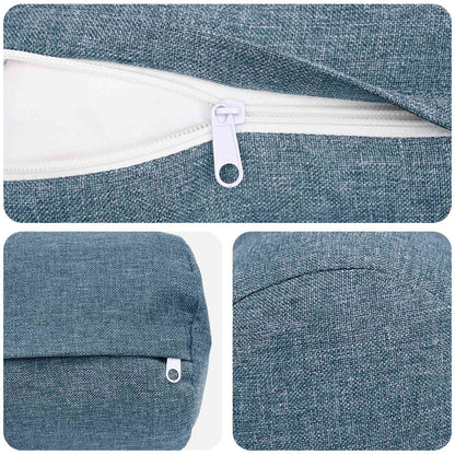 vidaXL Cushion with Pillow HEERLEN 2 pcs Jeans Blue Fabric