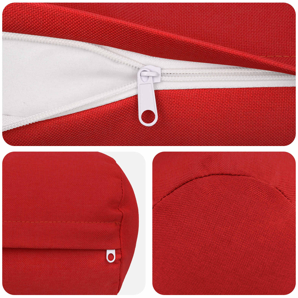 vidaXL Cushion with Pillow HEERLEN 2 pcs Red Fabric