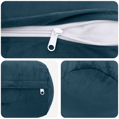 vidaXL Cushion with Pillow HEERLEN 6 pcs Blue Velvet