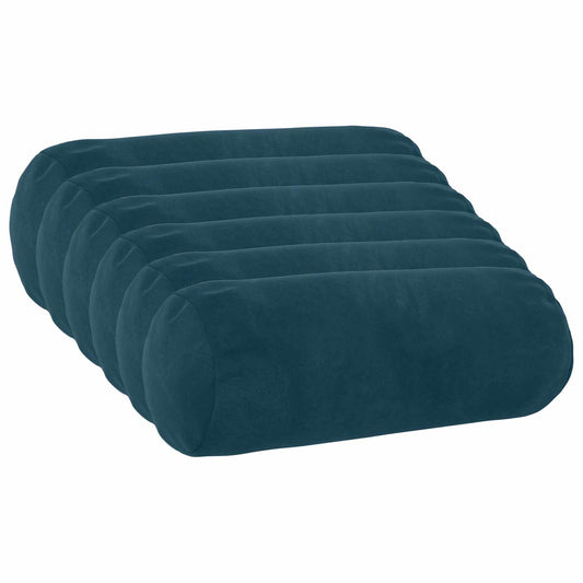 vidaXL Cushion with Pillow HEERLEN 6 pcs Blue Velvet