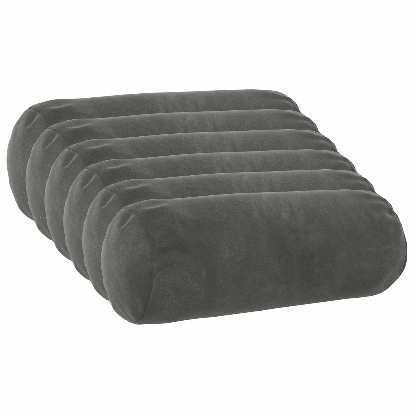 vidaXL Cushion with Pillow HEERLEN 6 pcs Dark Grey Velvet