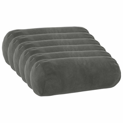 vidaXL Cushion with Pillow HEERLEN 6 pcs Dark Grey Velvet