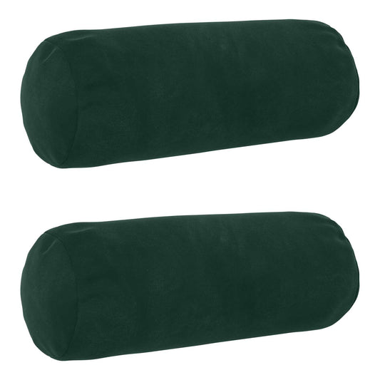 vidaXL Cushion with Pillow HEERLEN 2 pcs Dark Green Velvet