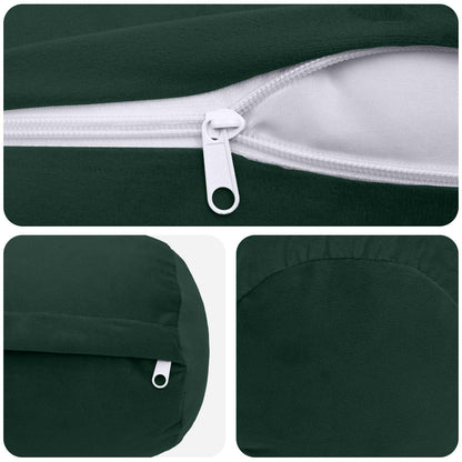 vidaXL Cushion with Pillow HEERLEN 6 pcs Dark Green Velvet