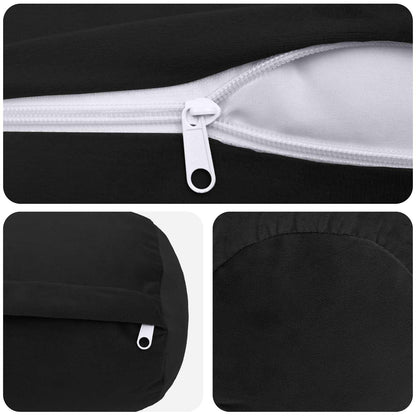 vidaXL Cushion with Pillow HEERLEN 2 pcs Black Velvet