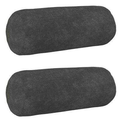 vidaXL Cushion with Pillow HEERLEN 2 pcs Anthracite Microfiber Fleece