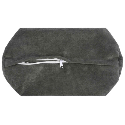 vidaXL Cushion with Pillow HEERLEN 2 pcs Anthracite Microfiber Fleece