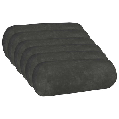vidaXL Cushion with Pillow HEERLEN 6 pcs Anthracite Microfiber Fleece