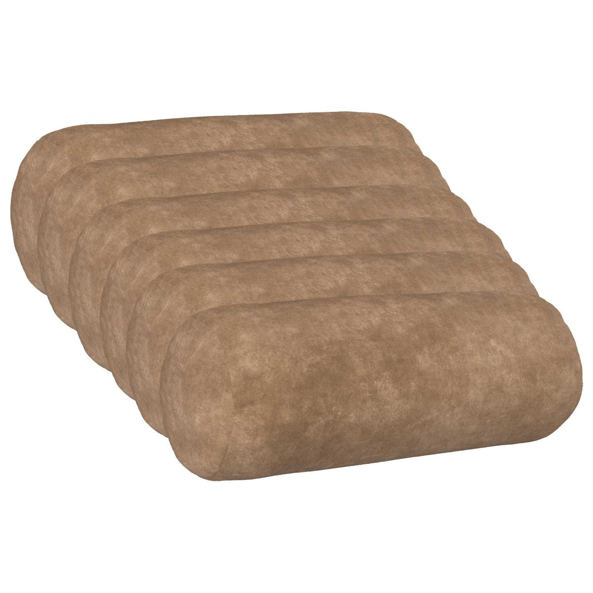 vidaXL Cushion with Pillow HEERLEN 6 pcs Taupe Microfiber Fleece