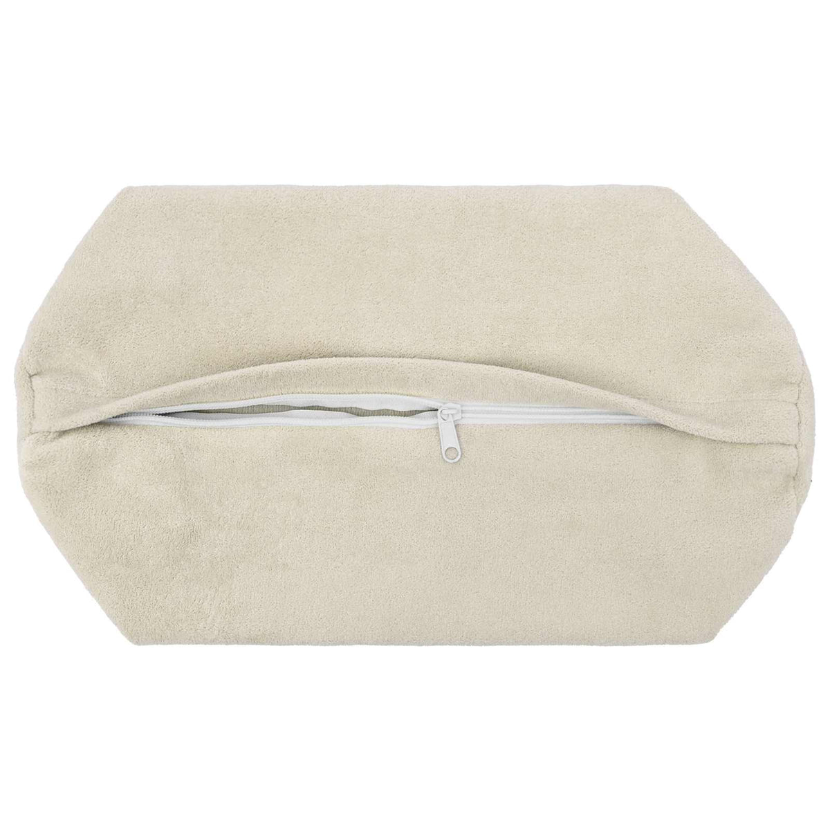 vidaXL Cushion with Pillow HEERLEN 2 pcs Cream Microfiber Fleece