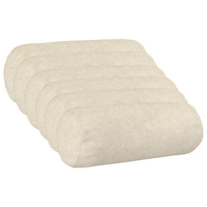 vidaXL Cushion with Pillow HEERLEN 6 pcs Cream Microfiber Fleece