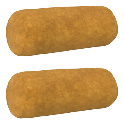 vidaXL Cushion with Pillow HEERLEN 2 pcs Yellow Microfiber Fleece