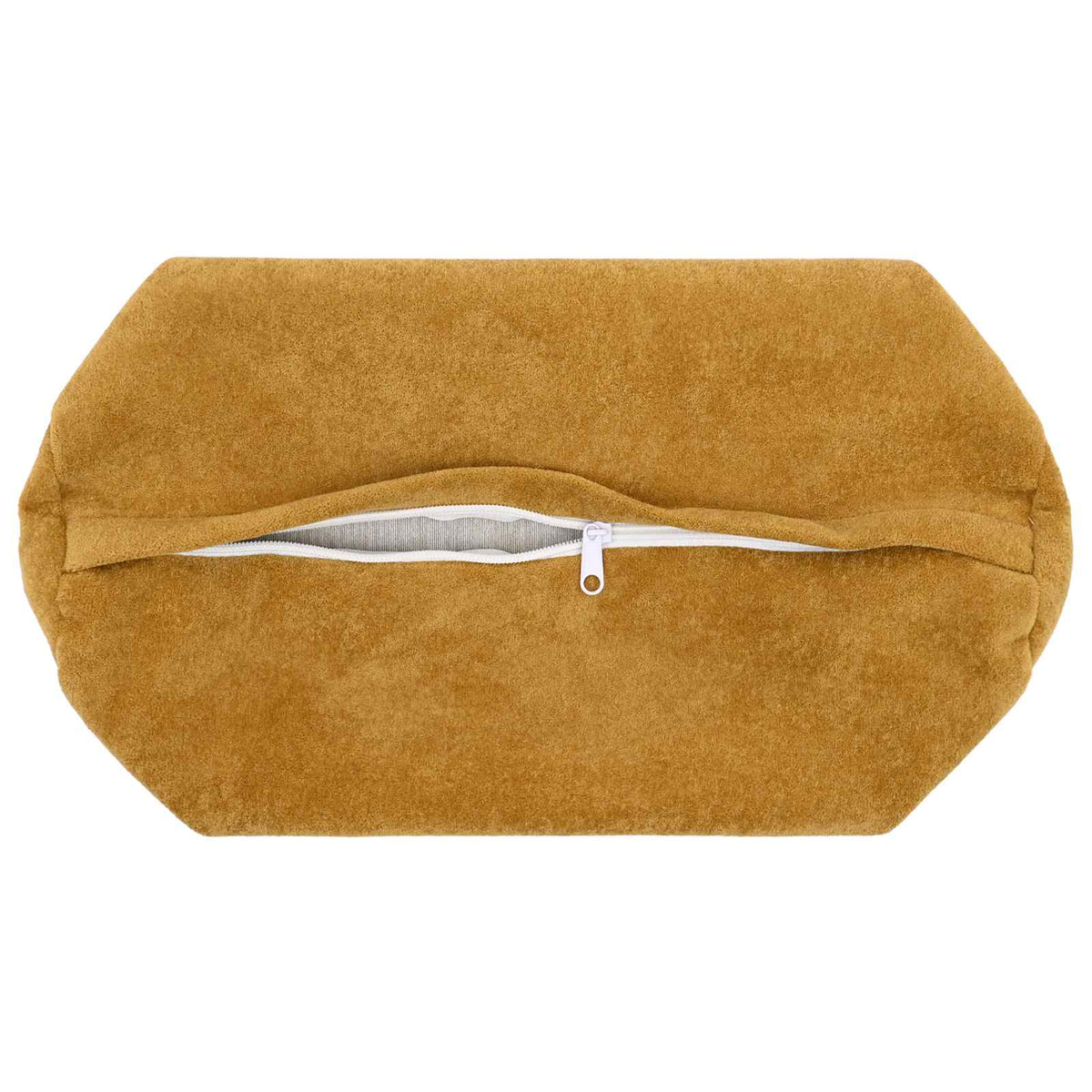 vidaXL Cushion with Pillow HEERLEN 2 pcs Yellow Microfiber Fleece
