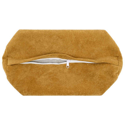 vidaXL Cushion with Pillow HEERLEN 2 pcs Yellow Microfiber Fleece