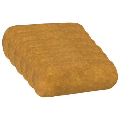 vidaXL Cushion with Pillow HEERLEN 6 pcs Yellow Microfiber Fleece