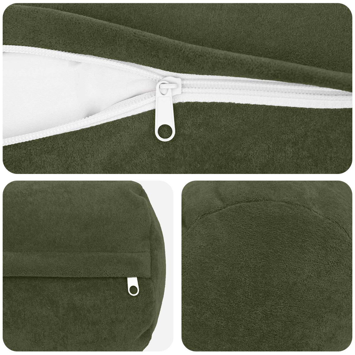 vidaXL Cushion with Pillow HEERLEN 2 pcs Green Microfiber Fleece