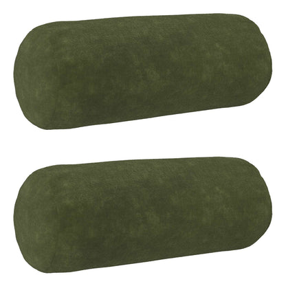 vidaXL Cushion with Pillow HEERLEN 2 pcs Green Microfiber Fleece