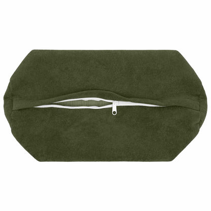 vidaXL Cushion with Pillow HEERLEN 2 pcs Green Microfiber Fleece