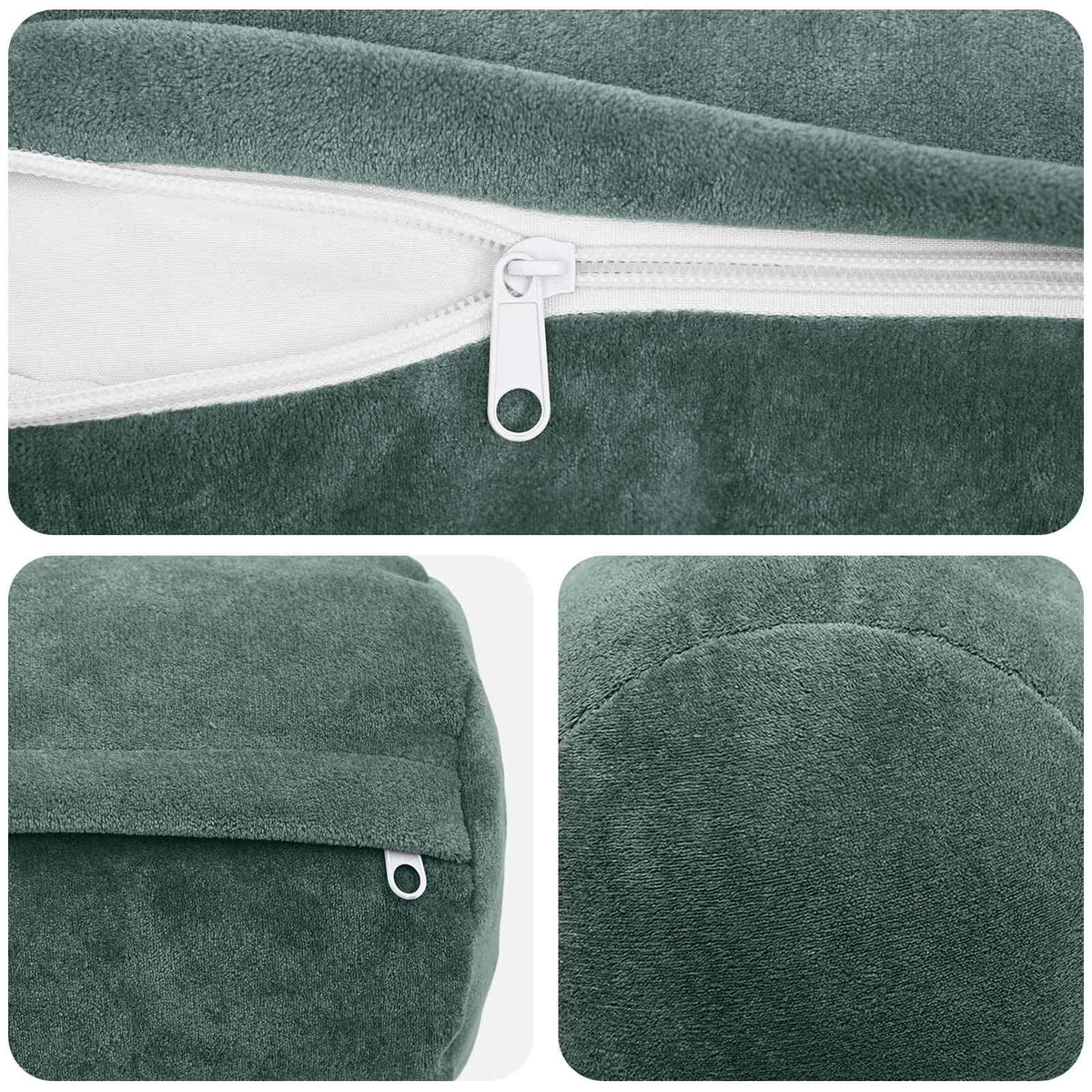 vidaXL Cushion with Pillow HEERLEN 6 pcs Sea Blue Microfiber Fleece