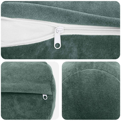 vidaXL Cushion with Pillow HEERLEN 6 pcs Sea Blue Microfiber Fleece