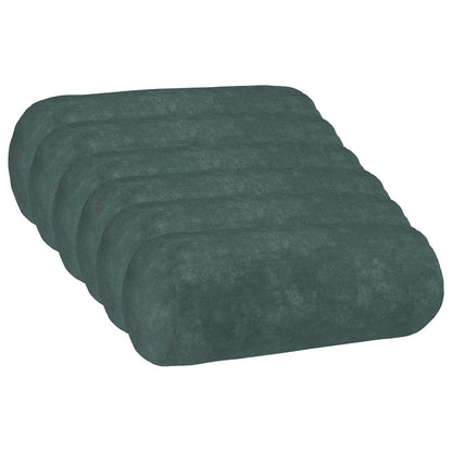 vidaXL Cushion with Pillow HEERLEN 6 pcs Sea Blue Microfiber Fleece