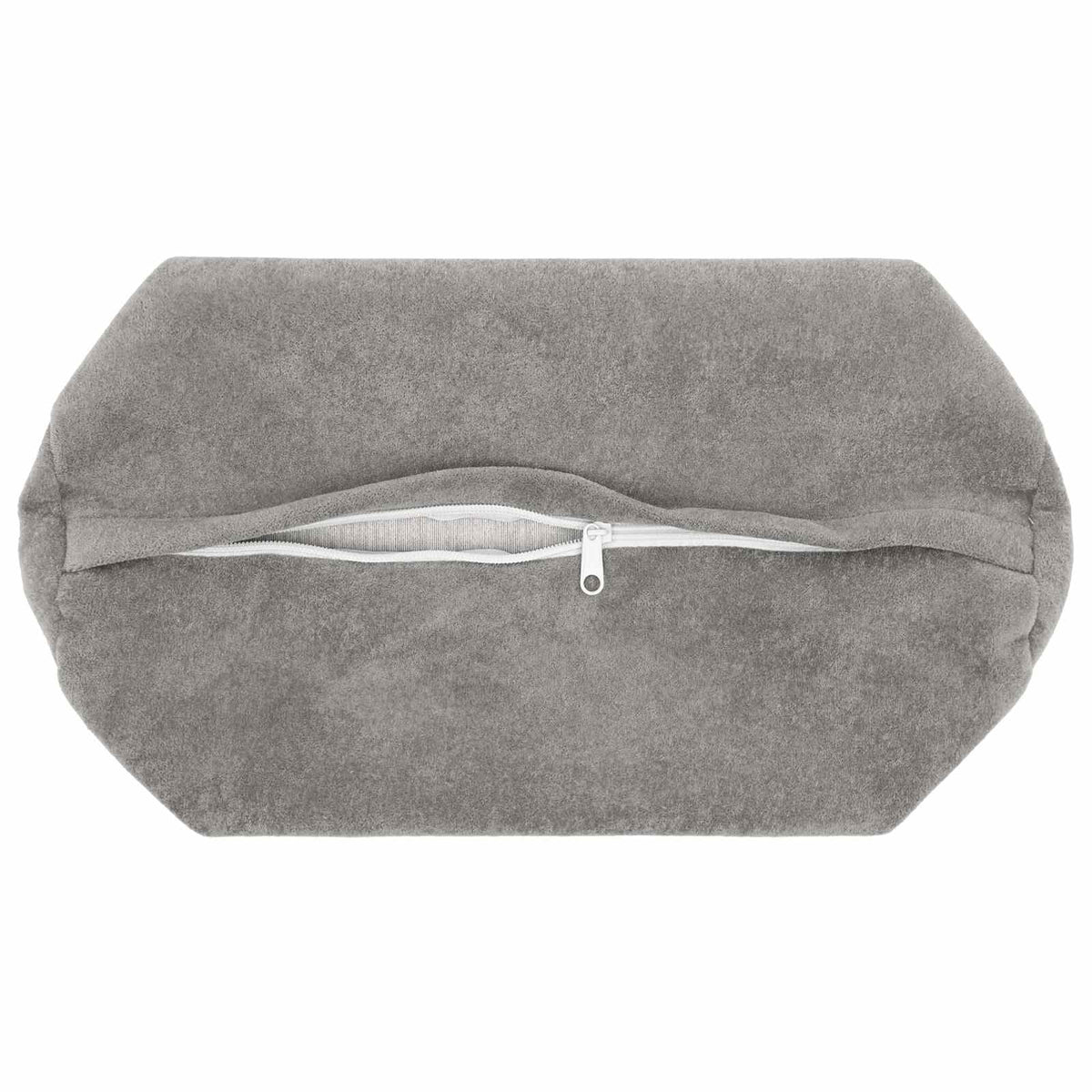 vidaXL Cushion with Pillow HEERLEN 2 pcs Light Grey Microfiber Fleece