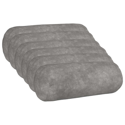 vidaXL Cushion with Pillow HEERLEN 6 pcs Light Grey Microfiber Fleece